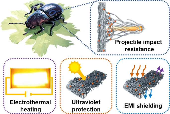 Fabricating bio-inspired high impact resistance carbon nanotube network films for multi-protection under an extreme environment